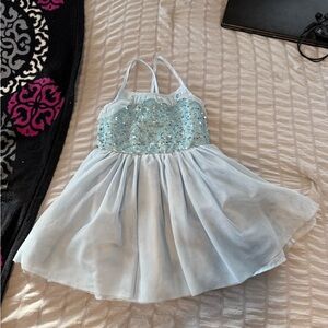 Cat & Jack Light Blue Sequin Dress XS